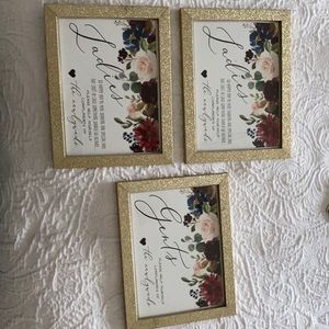 Wedding bathroom signs